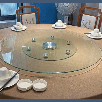 Tempered Glass Lazy Susan Turntable For Dining Table