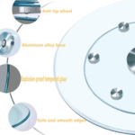 Tempered Glass Lazy Susan Turntable For Dining Table - Image 3
