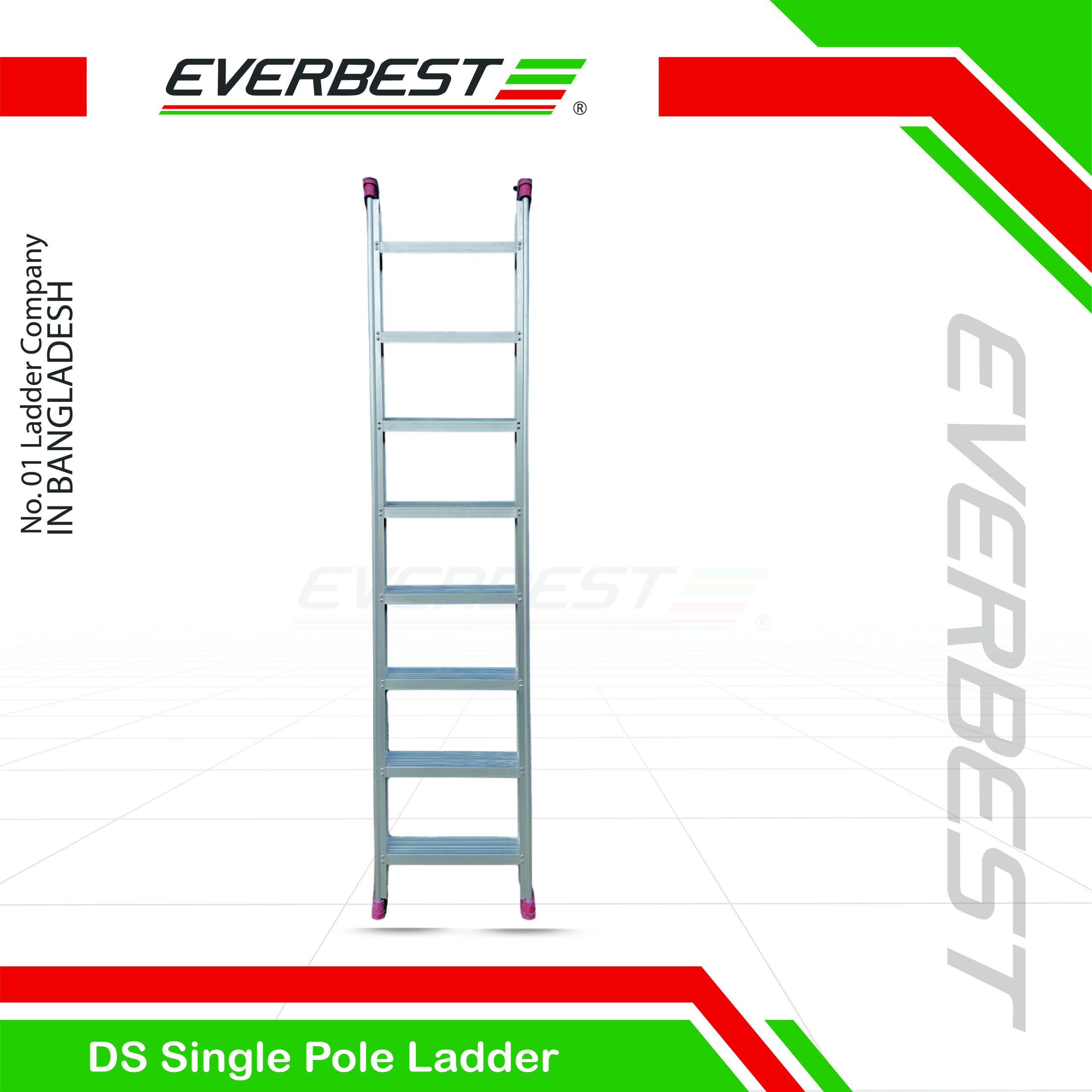 DS-Single-Pole-Ladder-02-scaled DS Single Pole Aluminium Ladder (6–12 Steps) – Everbest Ladder - Image 1