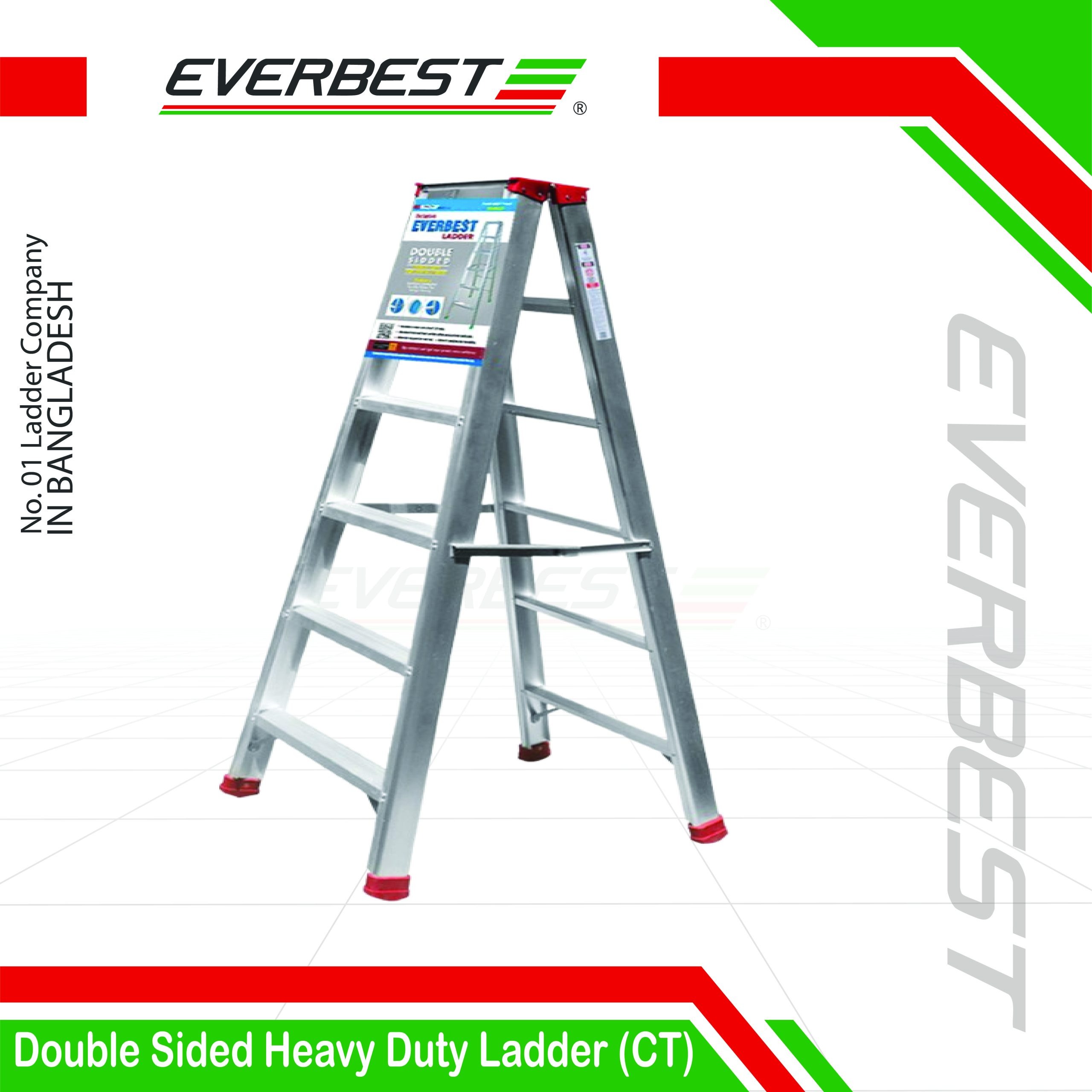 Double-Sided-Heavy-Duty-Ladder-C Double Sided Heavy Duty Industrial Ladder CT (6–22 Steps) – Everbest Brand - Image 1
