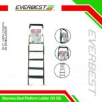 Stainless Steel Platform Ladder SS (5–10 Steps) – Everbest Ladder