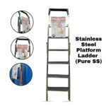 Stainless Steel Platform Ladder SS (5–10 Steps) – Everbest Ladder - Image 3